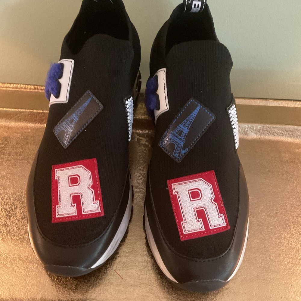 Karl Lagerfeld Black and Red Sneakers